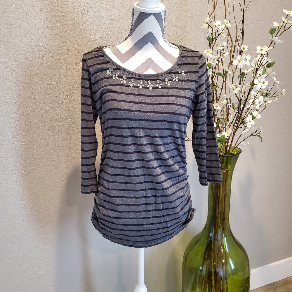 Motherhood Maternity Jewel Detail Shirt